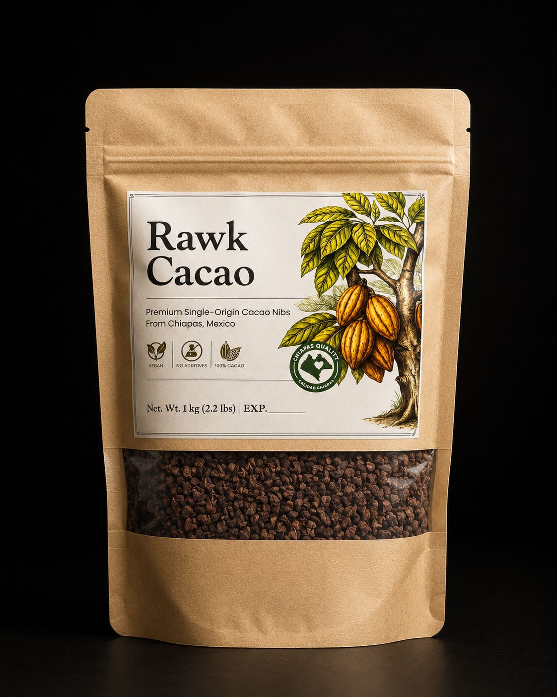 1 Kilo (2.2lbs) Cacao Nibs